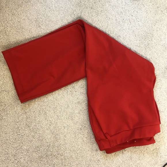 Jules & Leopold Red Trousers Cropped Stretch Pull On Casual Pants Size Large - Picture 10 of 10